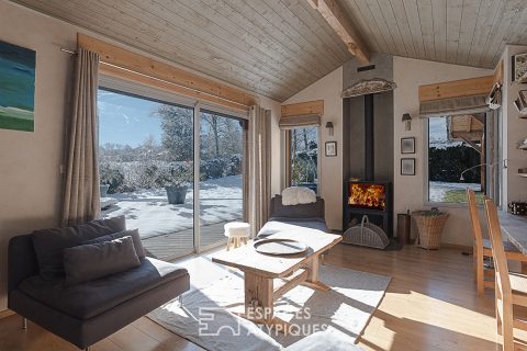 Maison ossature bois comme un refuge contemporain