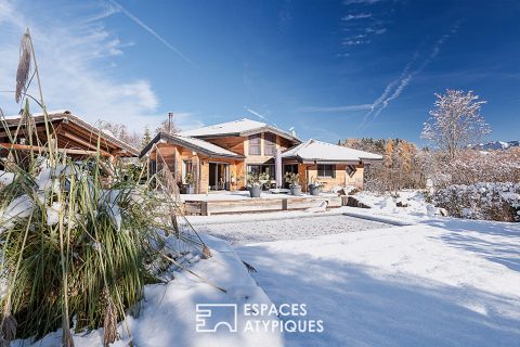 Maison ossature bois comme un refuge contemporain