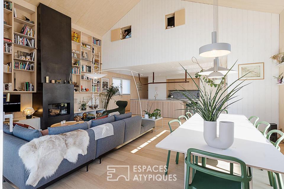 Maison d'architecte éco-conçue avec dépendances proche des rives du Léman