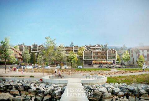 Appartement avec terrasse et vue contemplative sur le lac