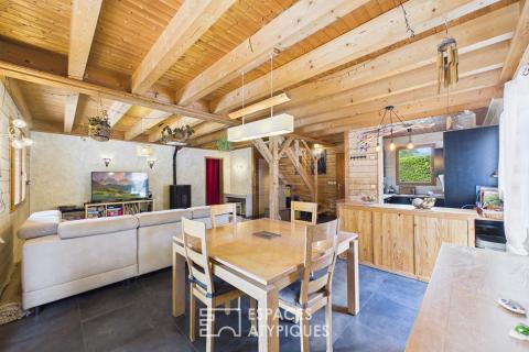 Timber frame house in the heart of the Bauges mountains