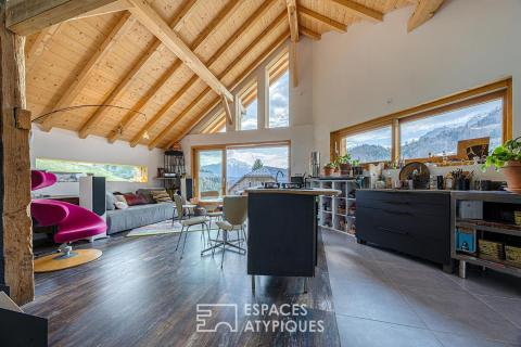 Grange rénovée avec vue montagne dans les alpages