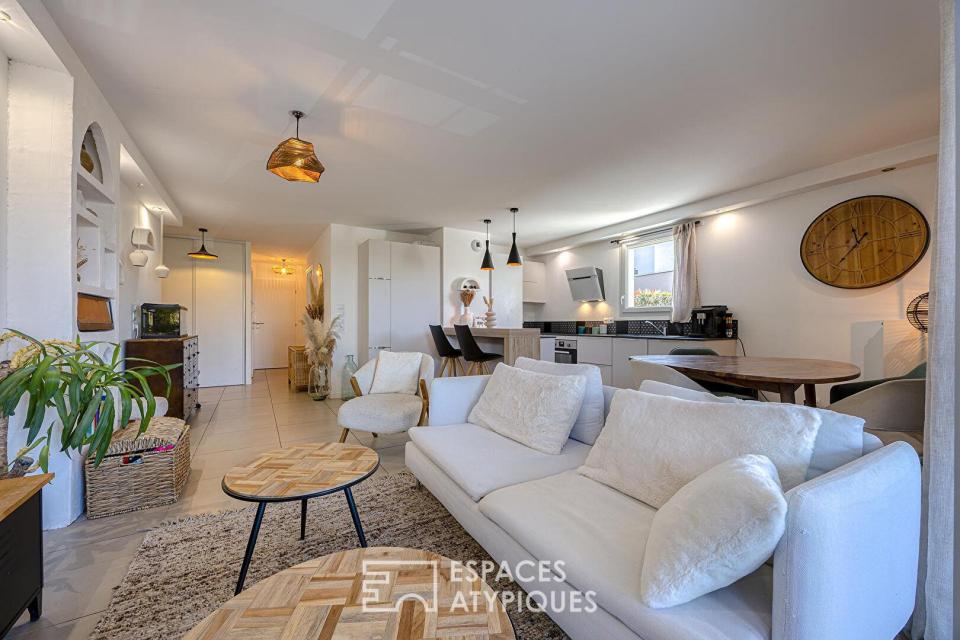 Appartement chaleureux en rez de jardin