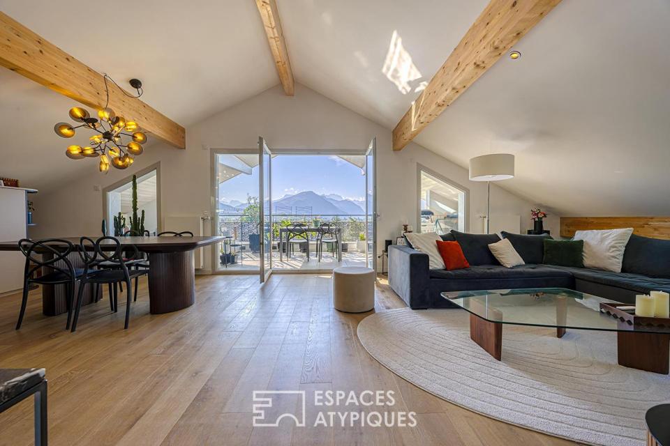 Appartement comtemporain avec terrasse et vue