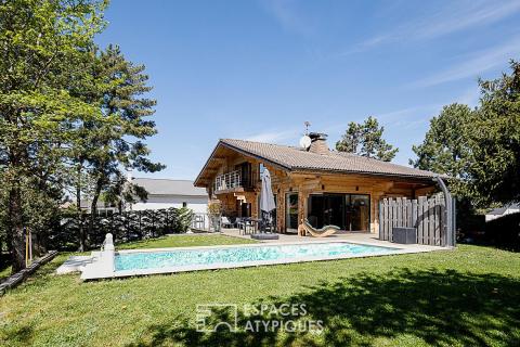 Chalet contemporain avec piscine aux portes de la Suisse