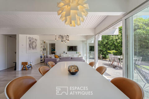 Maison ossature bois avec piscine et vue montagnes