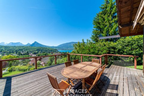 Maison avec piscine, vue lac, montagnes & château