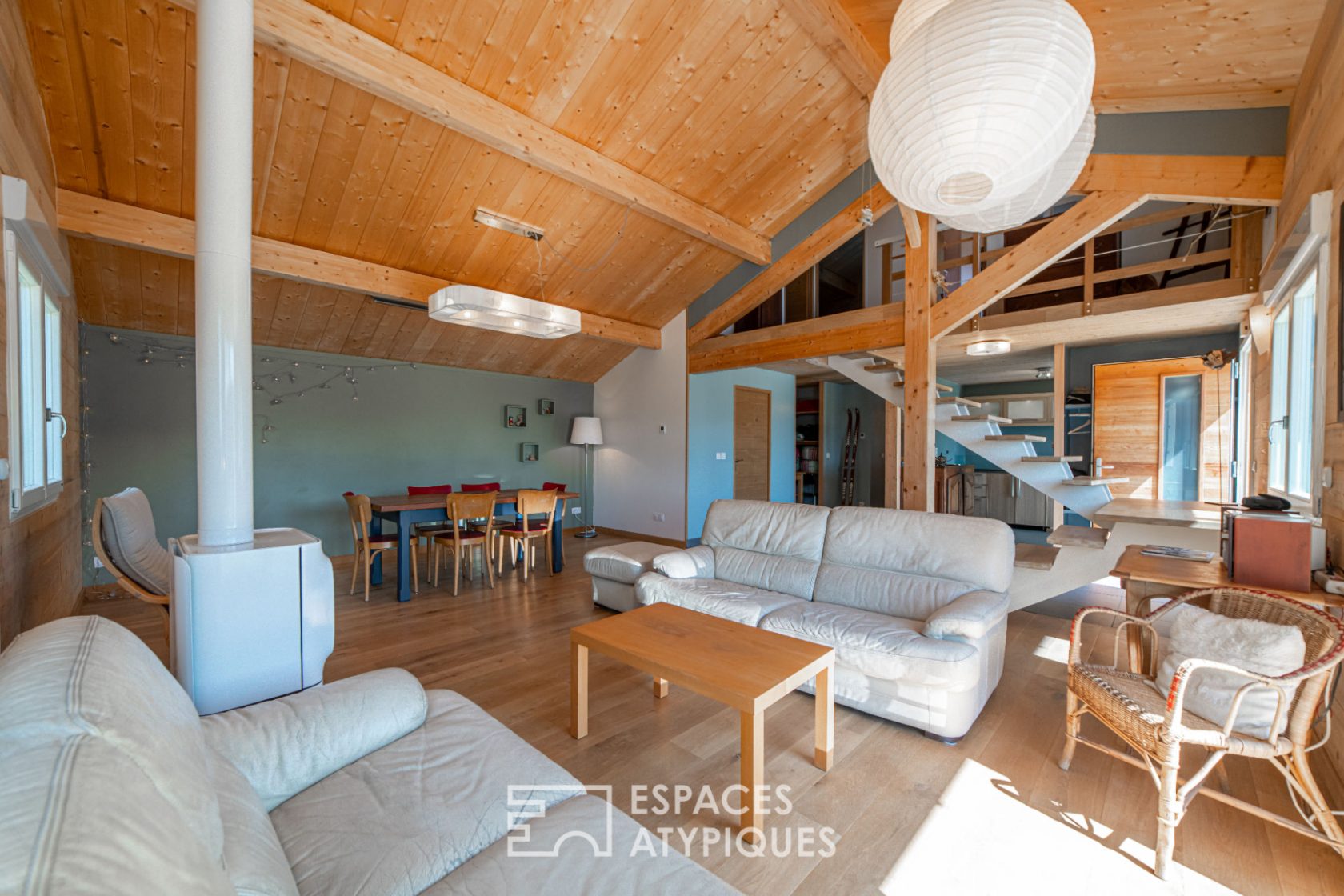 Maison ossature bois avec vue