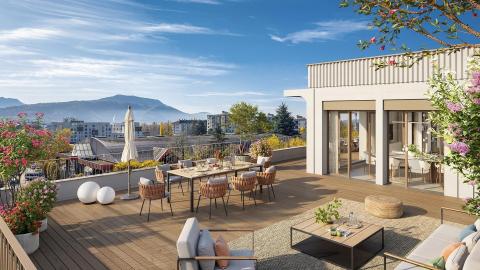 Maison sur le toit avec terrasse XXL
