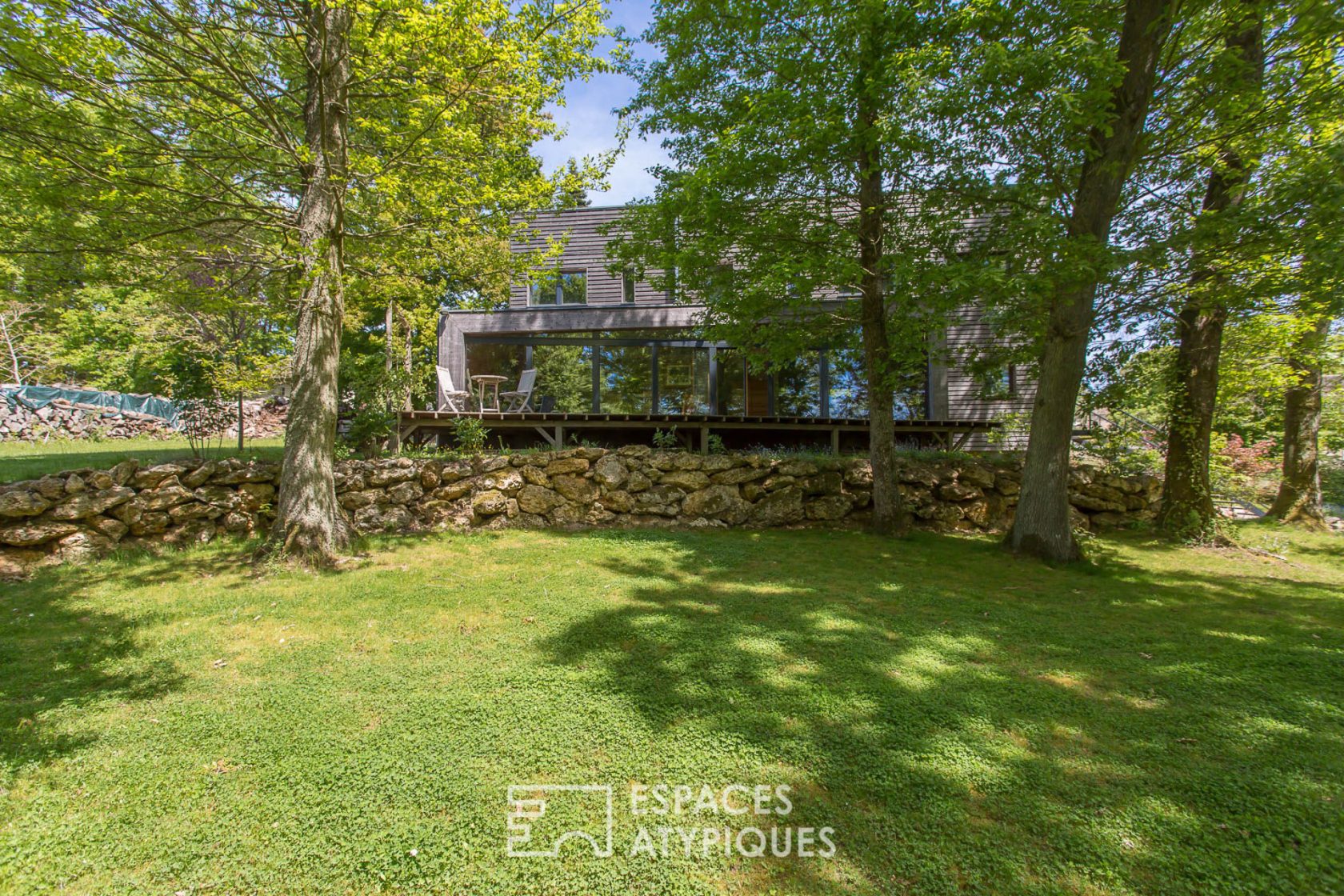 Passive house in the woods