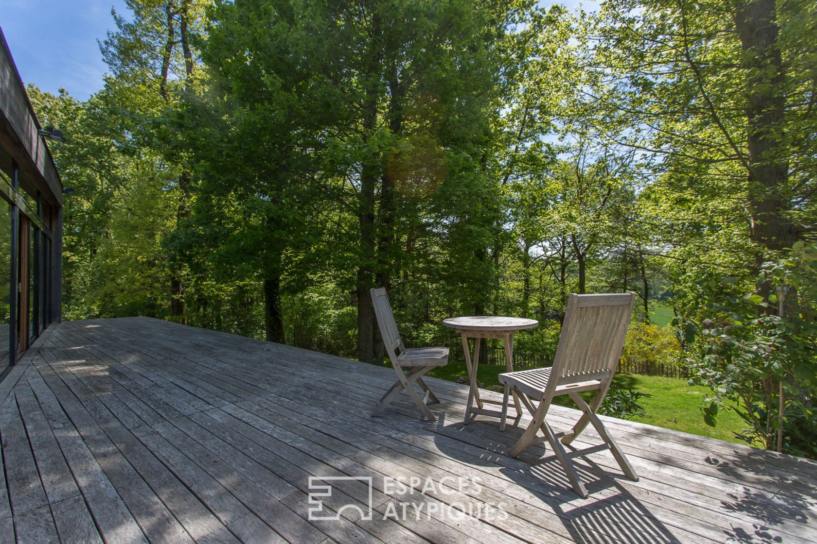 Passive house in the woods