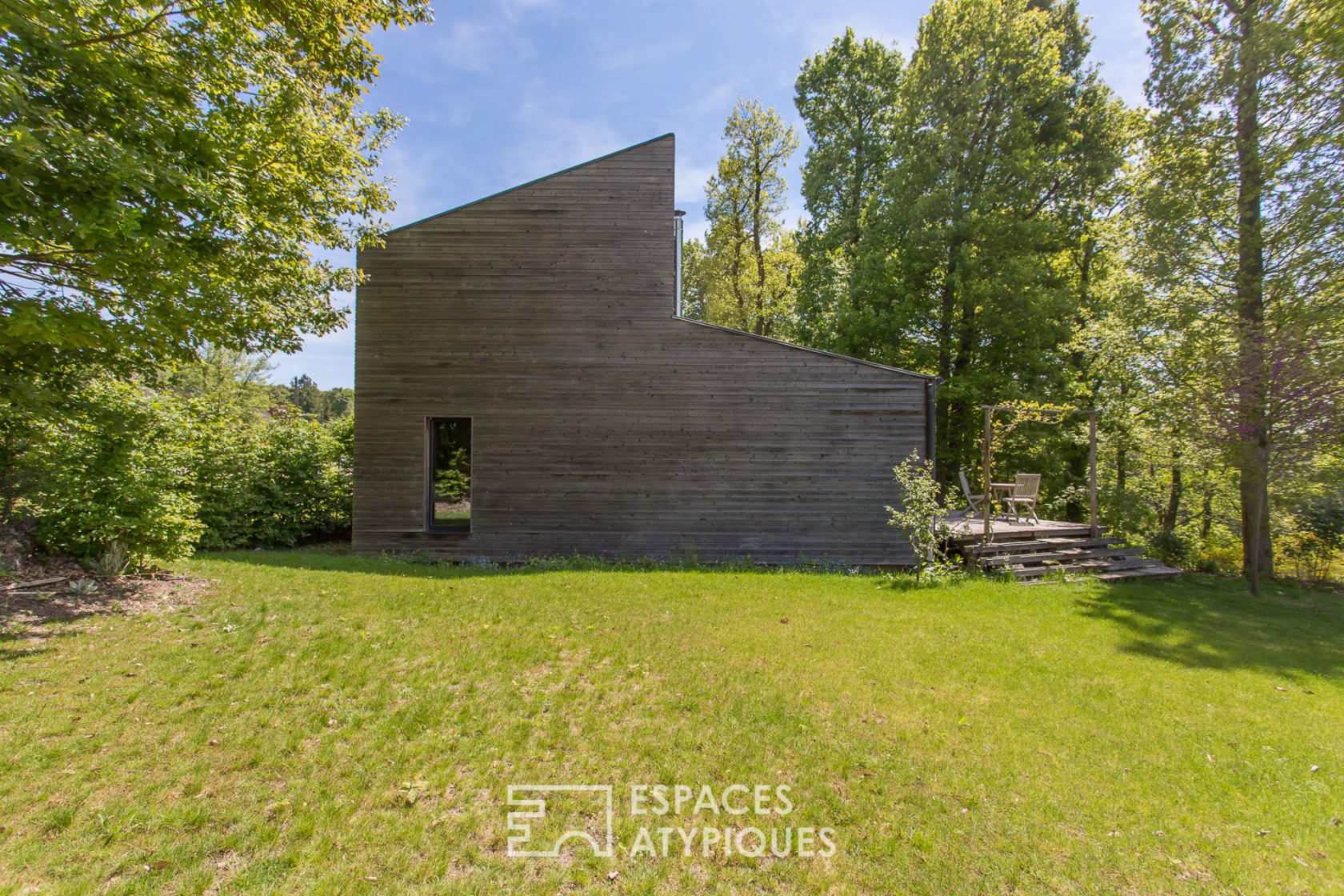 Passive house in the woods