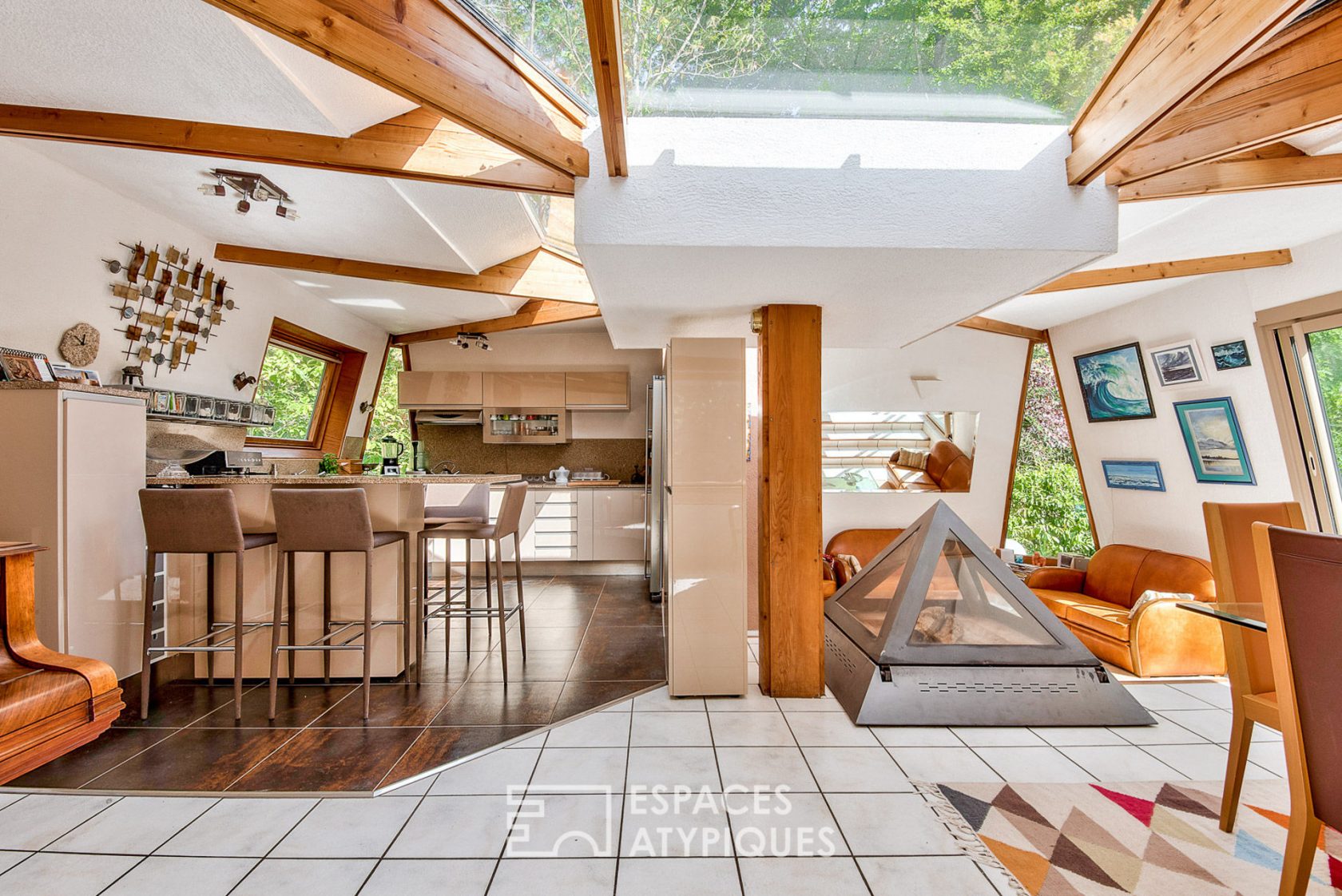 Architect house on the edge of the woods