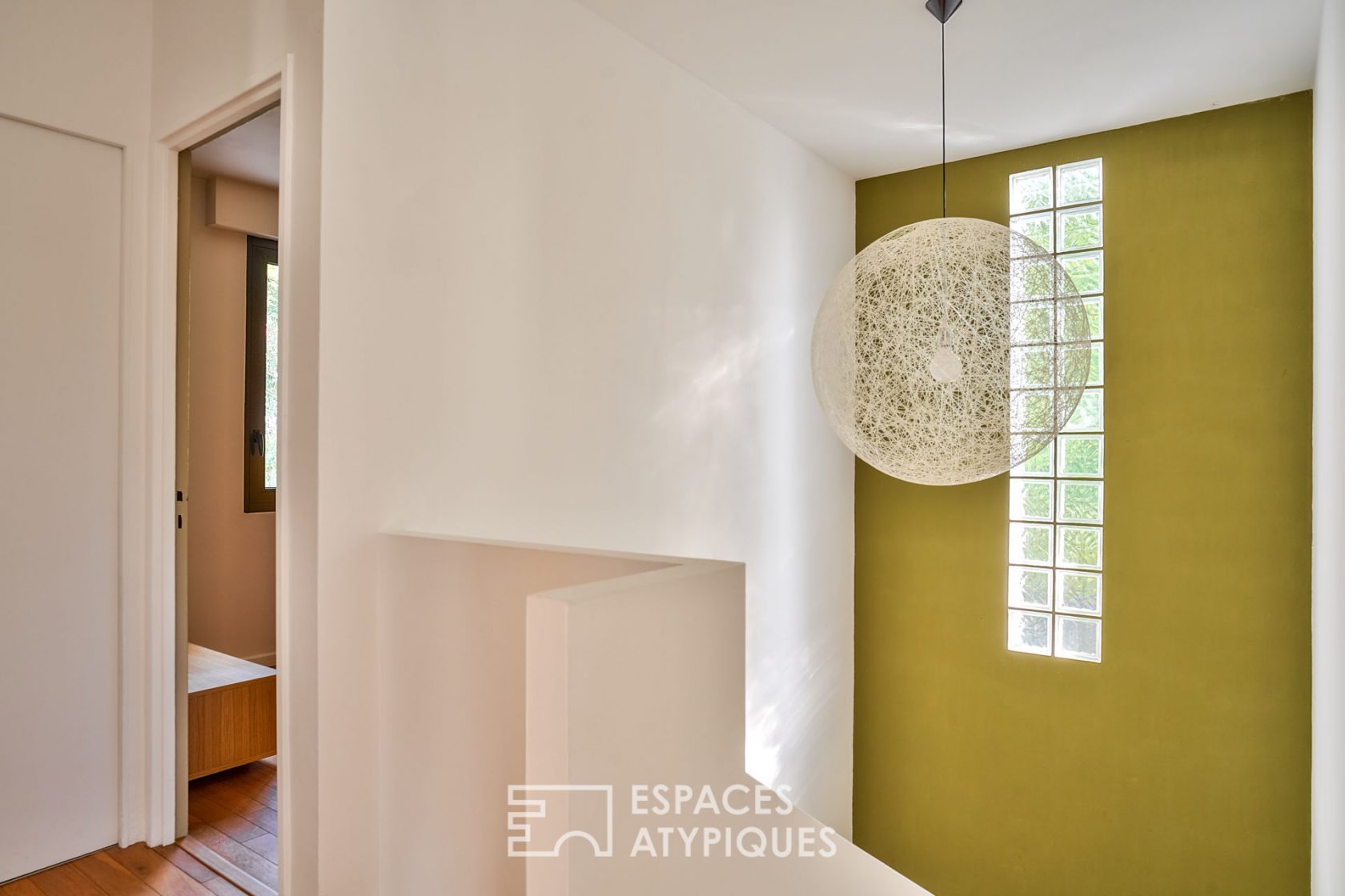 Aerial design house in an idyllic green setting