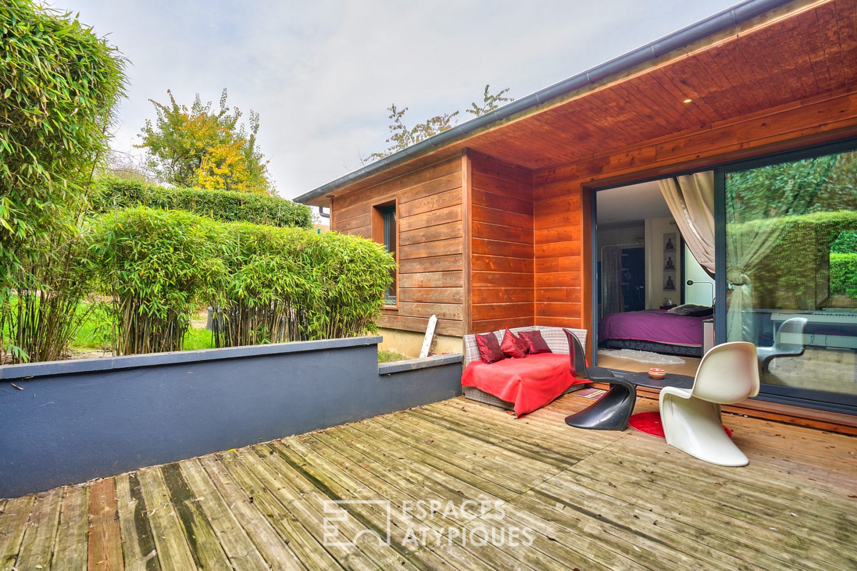 Architect house frame and wood siding