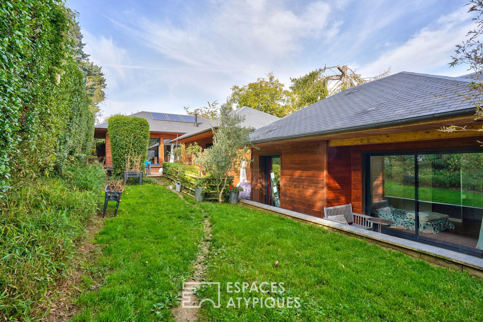 Architect house frame and wood siding