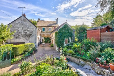 Village houses with garden