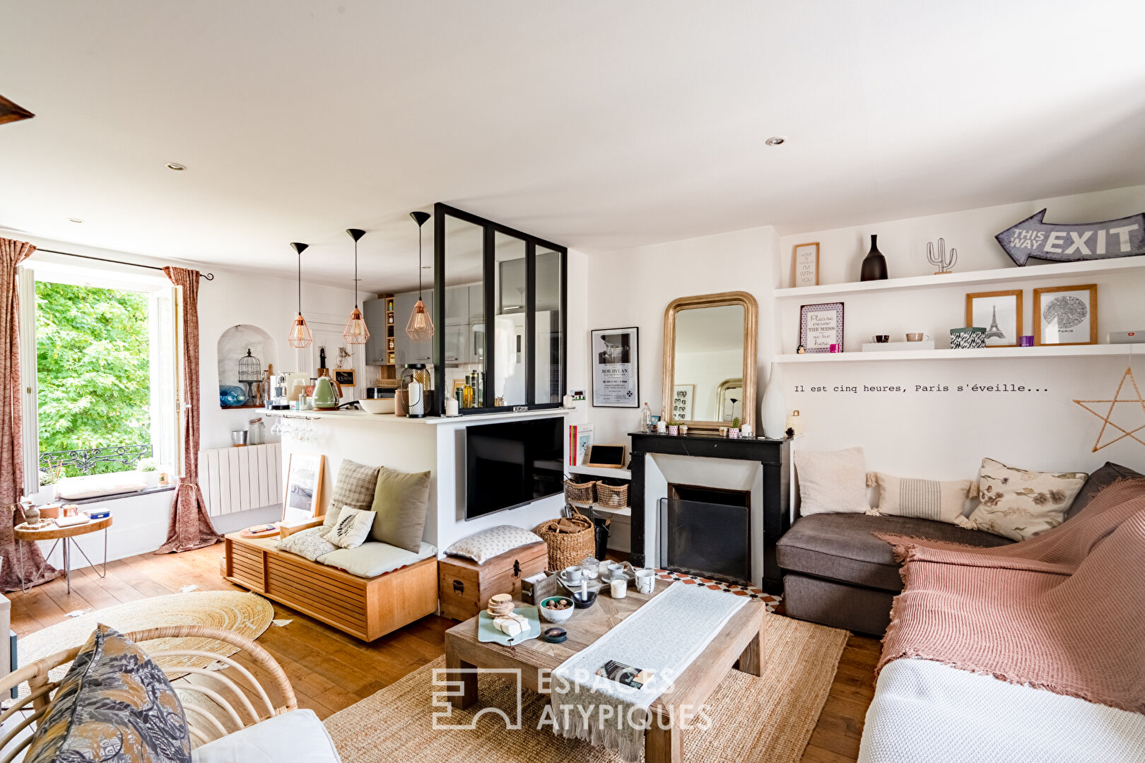 Cosy duplex en dernier étage avec vue sur Seine