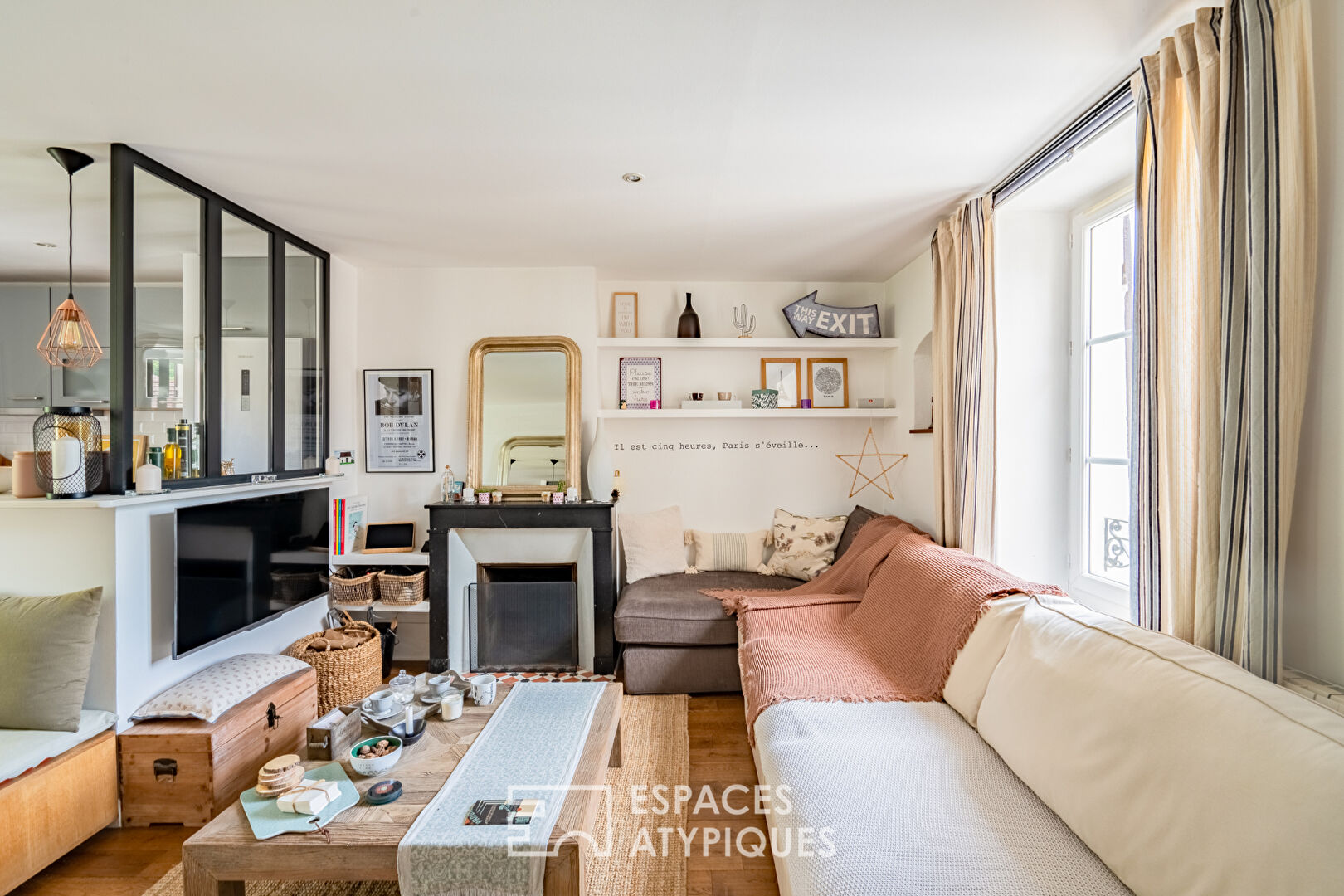 Cosy duplex en dernier étage avec vue sur Seine