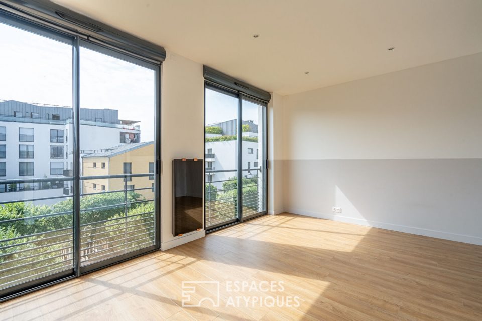 Appartement contemporain avec jardin partagé