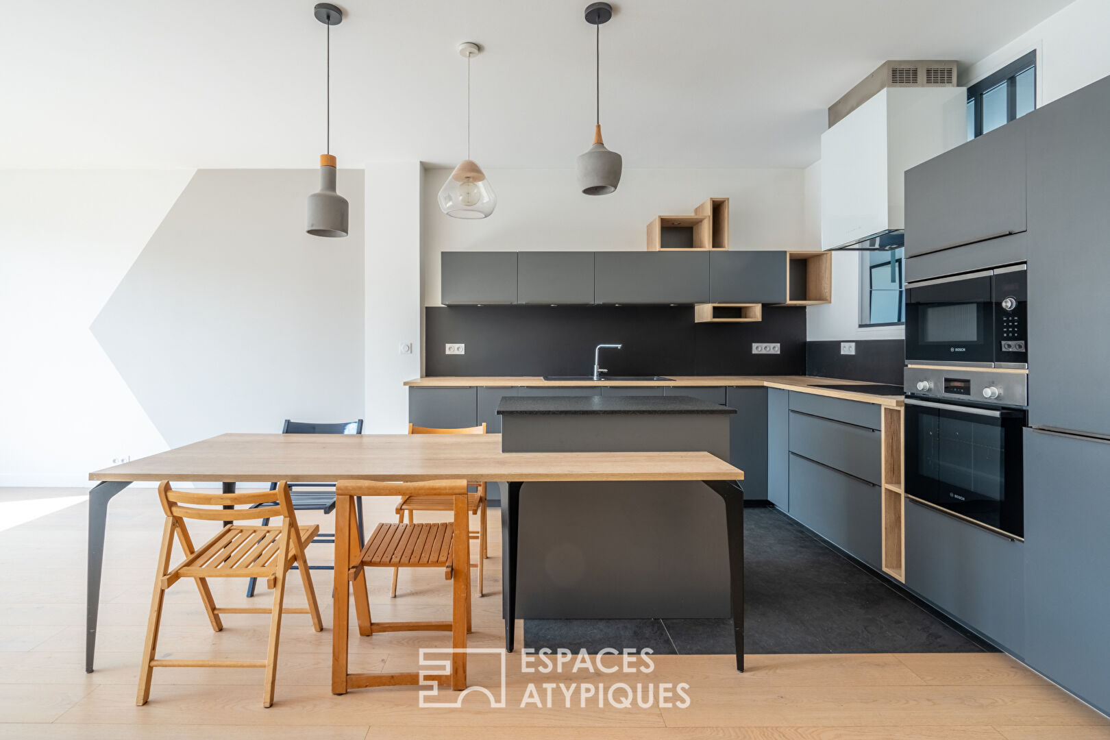 Appartement contemporain avec jardin partagé