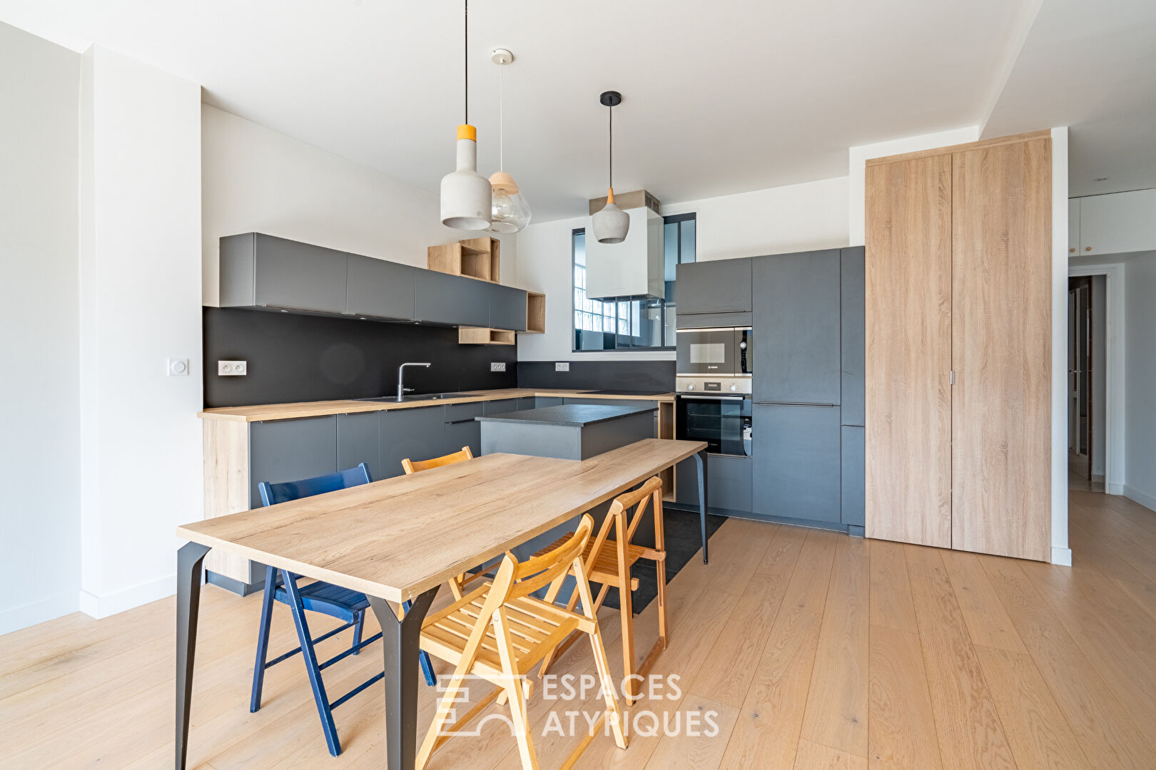 Appartement contemporain avec jardin partagé