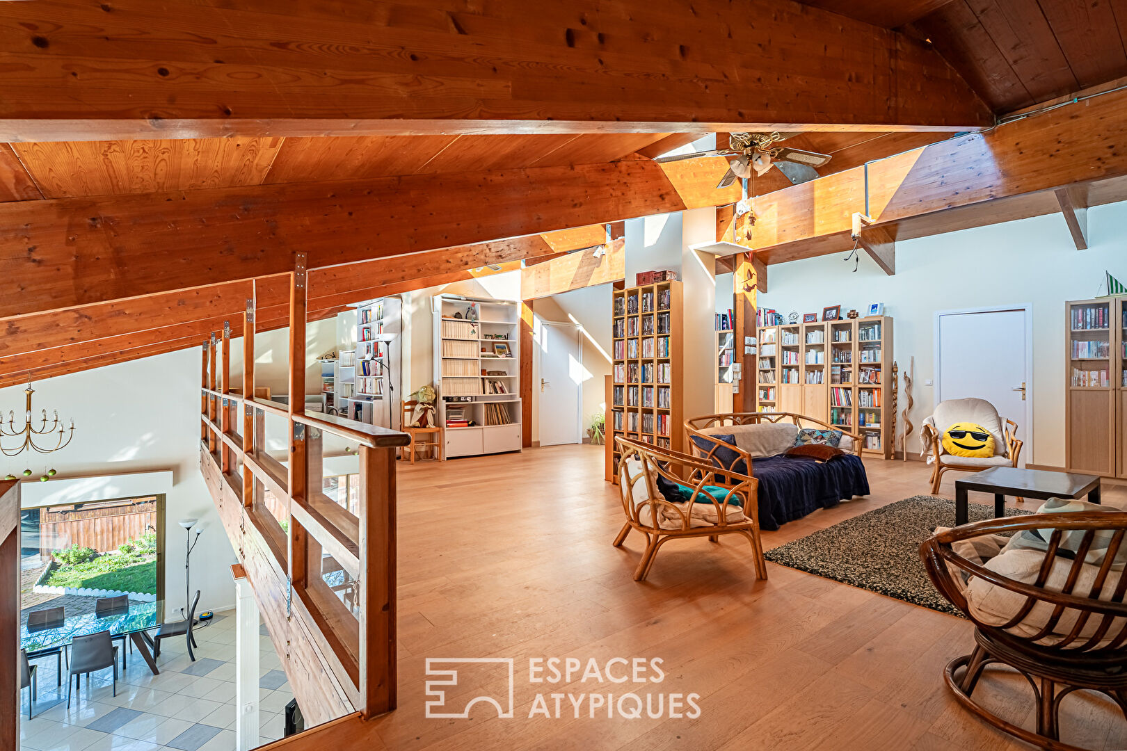 Multifaceted architect-designed house with open views, swimming pool and outbuildings