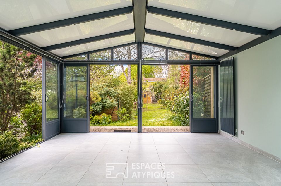 Maison de ville moderne avec véranda et jardin dans le triangle d'Or de Rambouillet