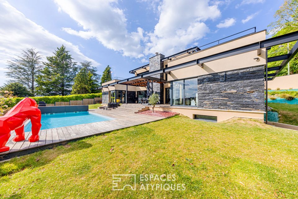 Villa haut de gamme avec piscine et vue imprenable sur la vallée de la Mauldre