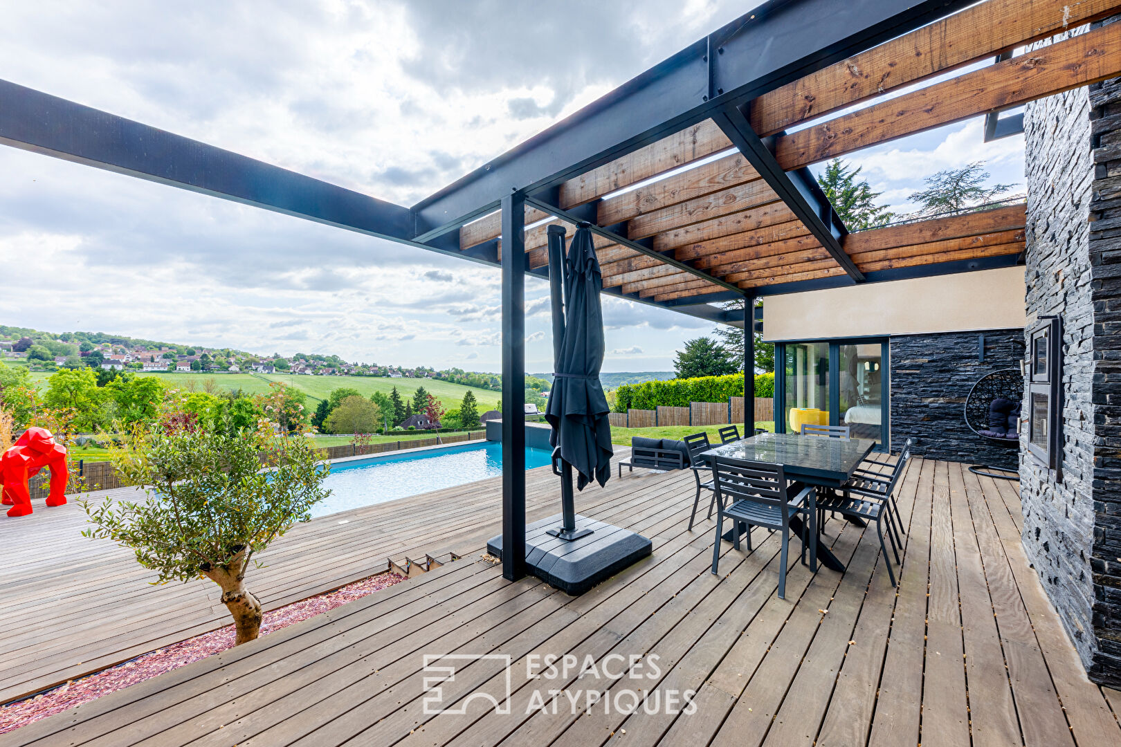 Villa haut de gamme avec piscine et vue imprenable sur la vallée de la Mauldre