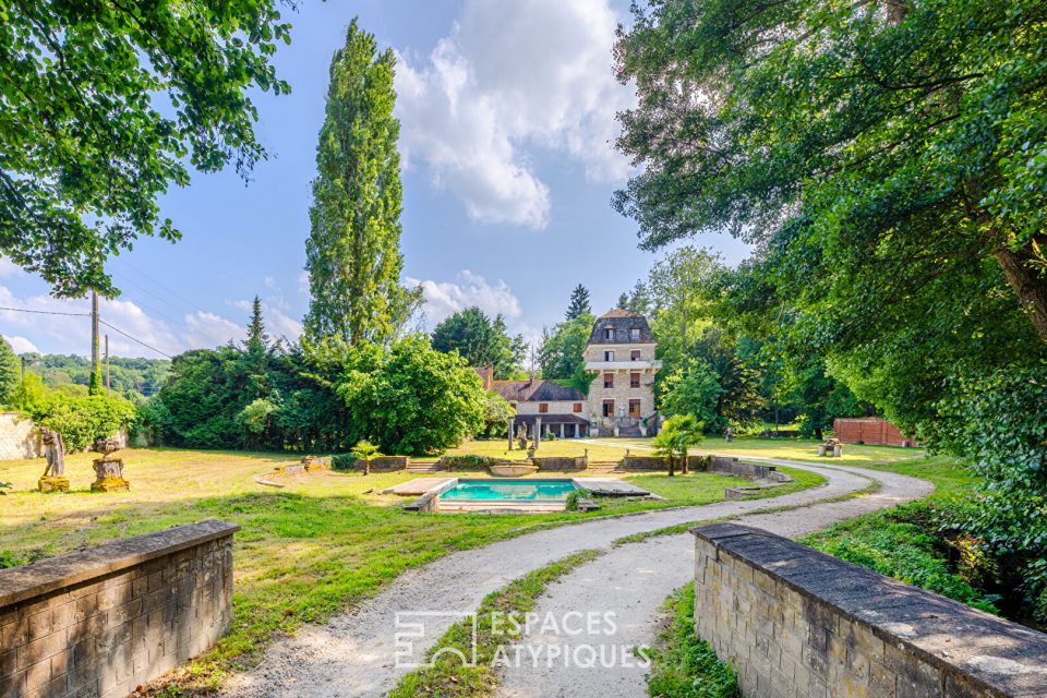 Maison de maitre unique avec parc, étang, grotte, cascade et piscine , au coeur de la Vallée de Chevreuse