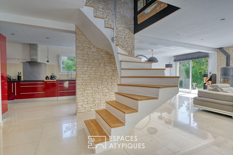 Maison familiale contemporaine à pieds du centre de Montfort l'Amaury