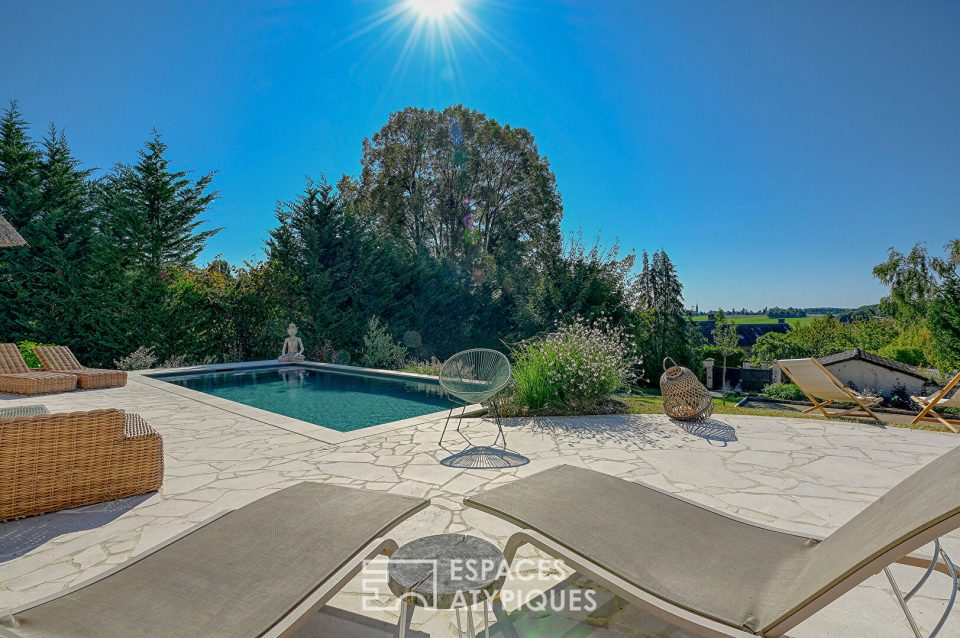 Maison de charme avec piscine et vue à La Hauteville