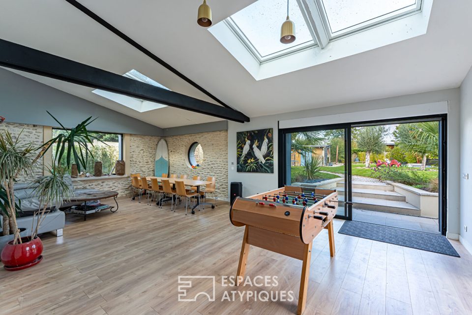 Maison de charme contemporaine avec piscine à Sonchamp