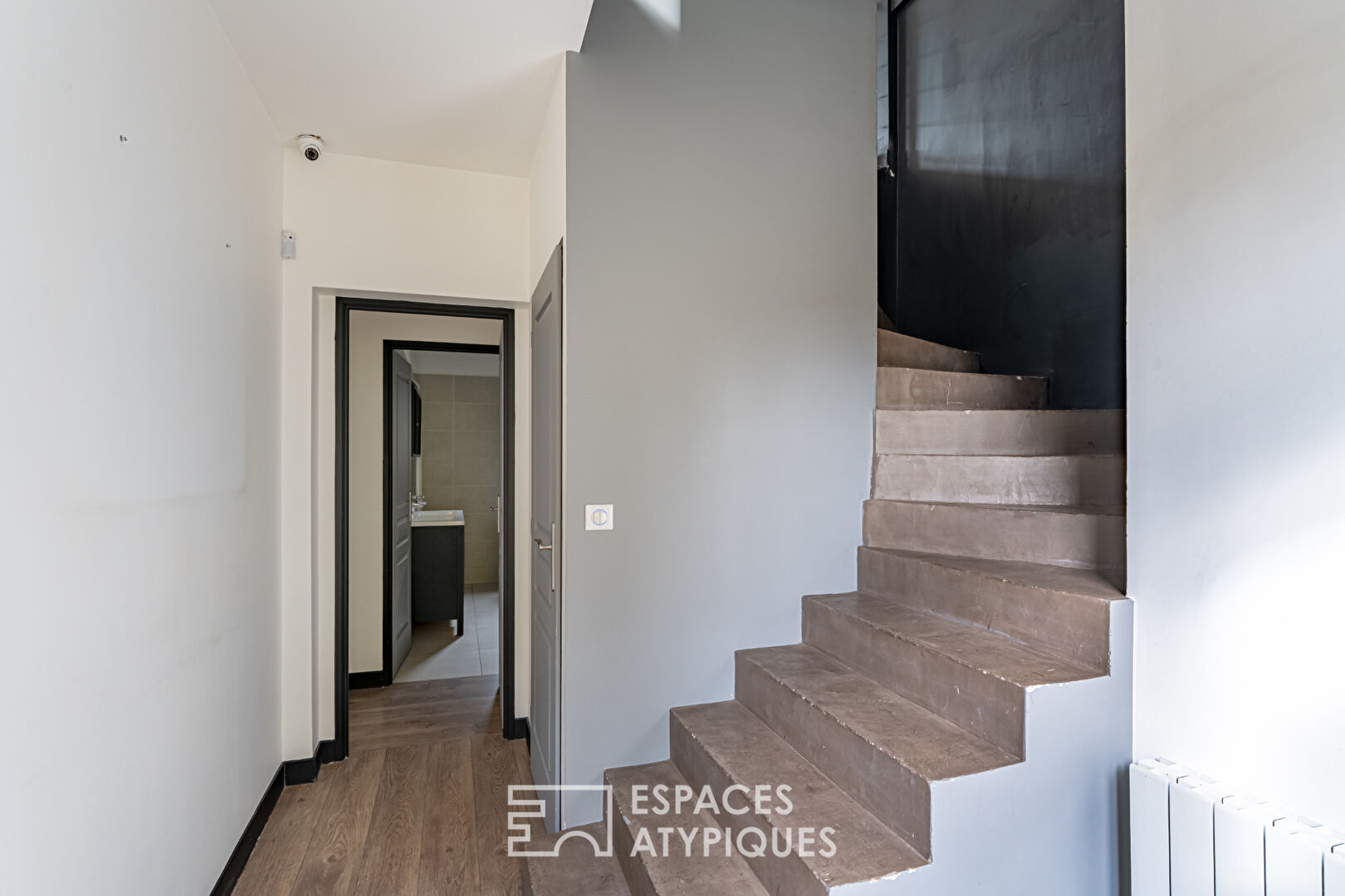 Architect house with terrace and garden