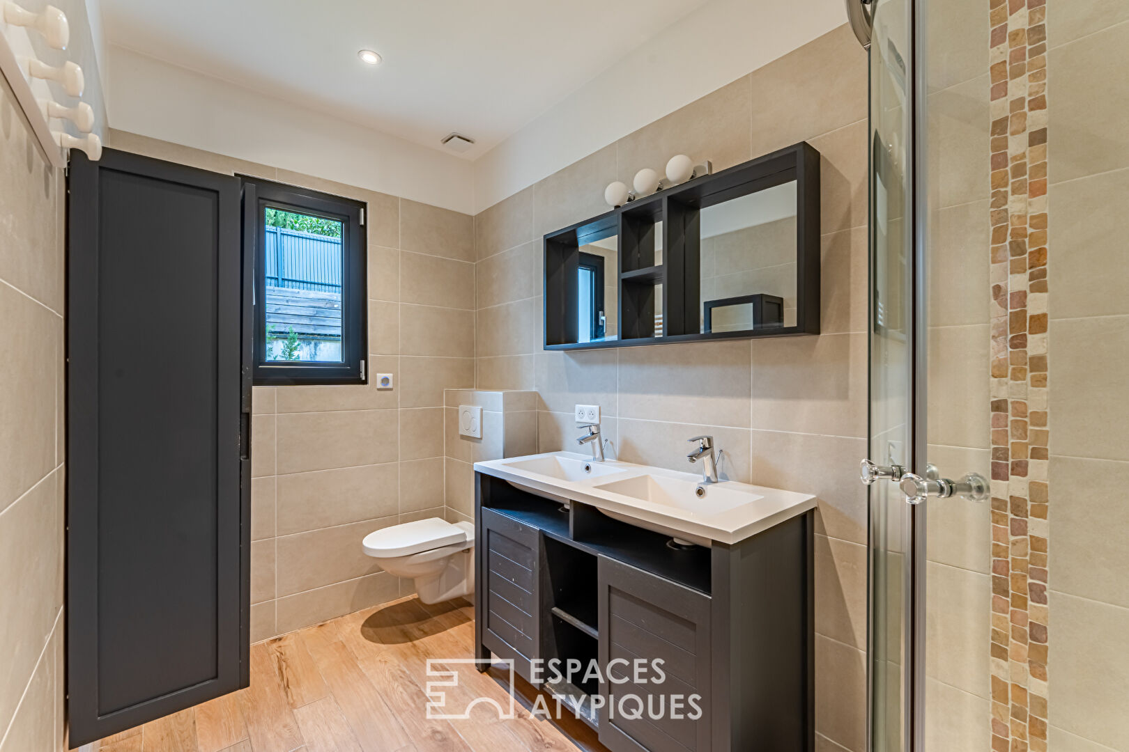 Architect house with terrace and garden