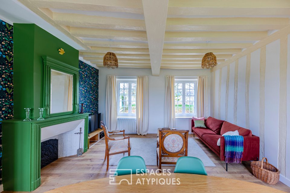 Ancien presbytère rénové avec jardin de curé au pied de l'église