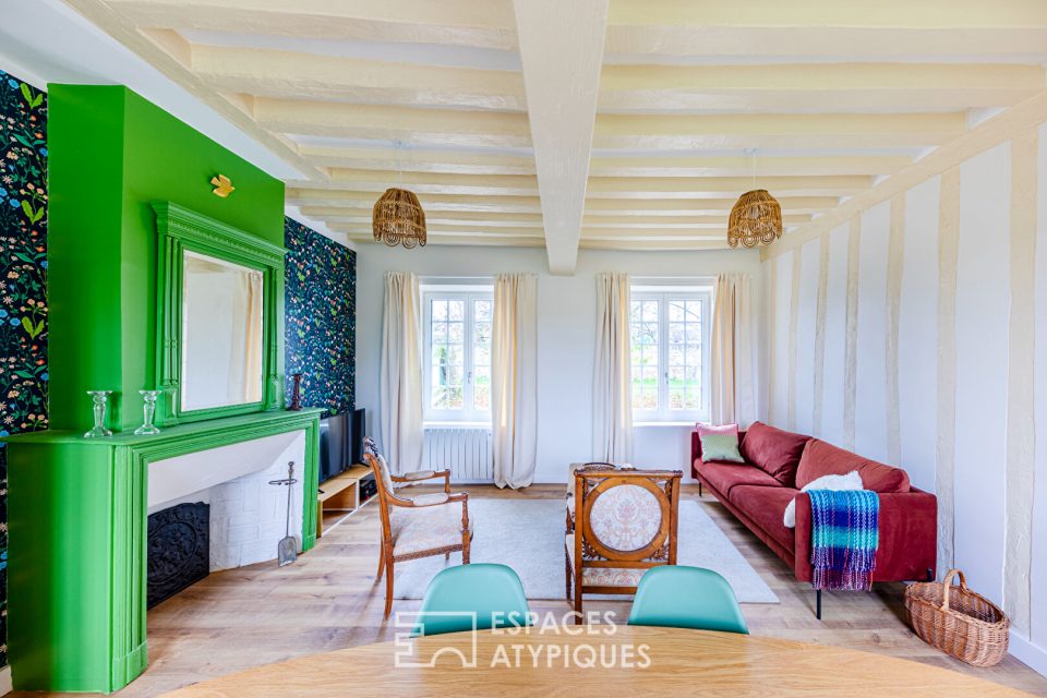 Ancien presbytère rénové avec jardin de curé au pied de l'église