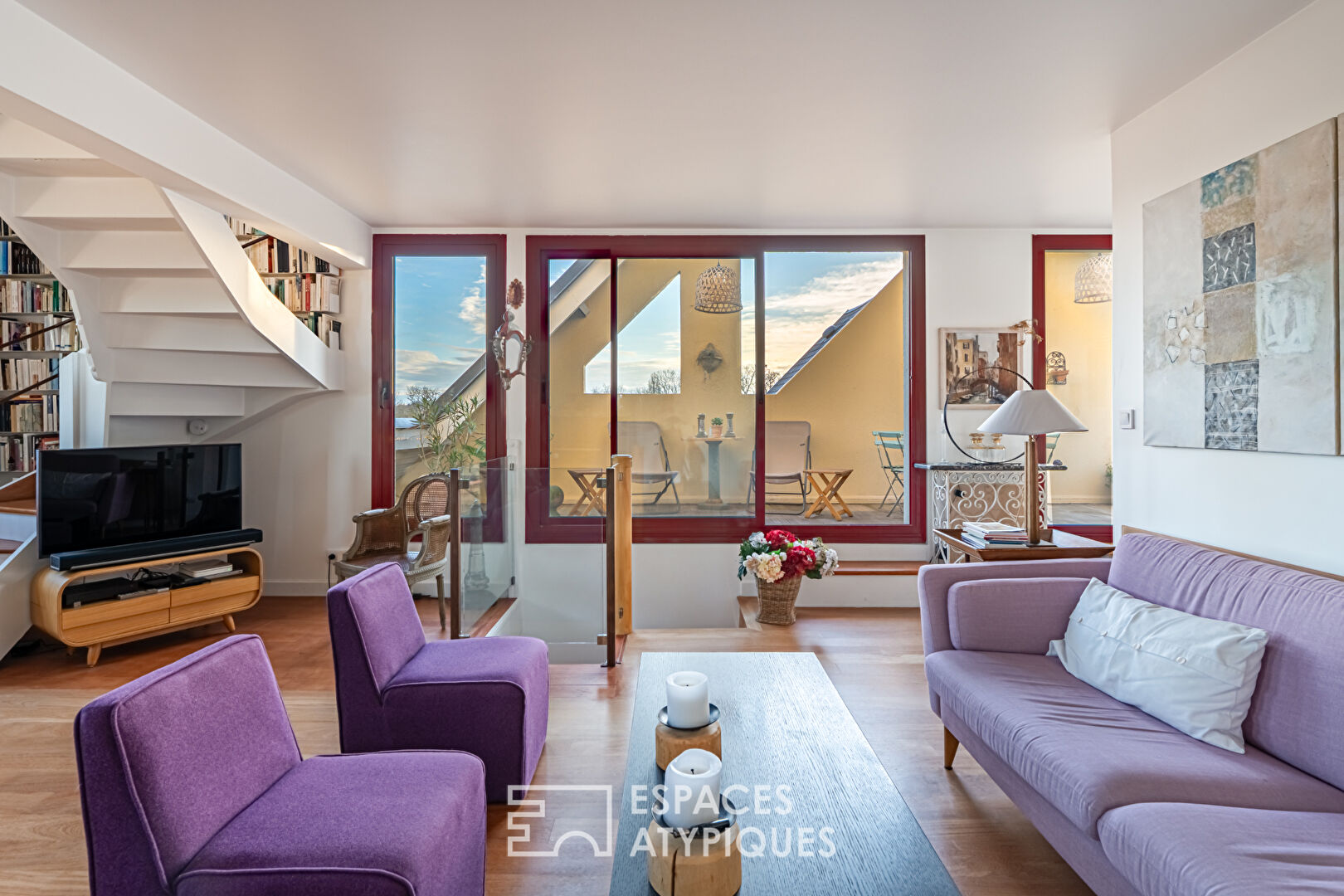 Exceptional triplex with top-floor terrace