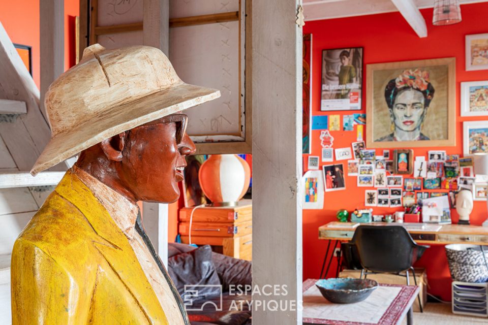 Verneuil sur Seine : maison en plain-pied avec jardin et ses deux ateliers