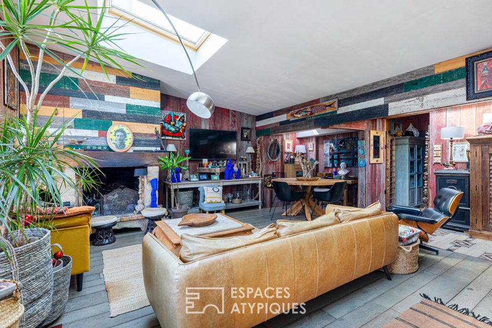 Verneuil sur Seine : maison en plain-pied avec jardin et ses deux ateliers