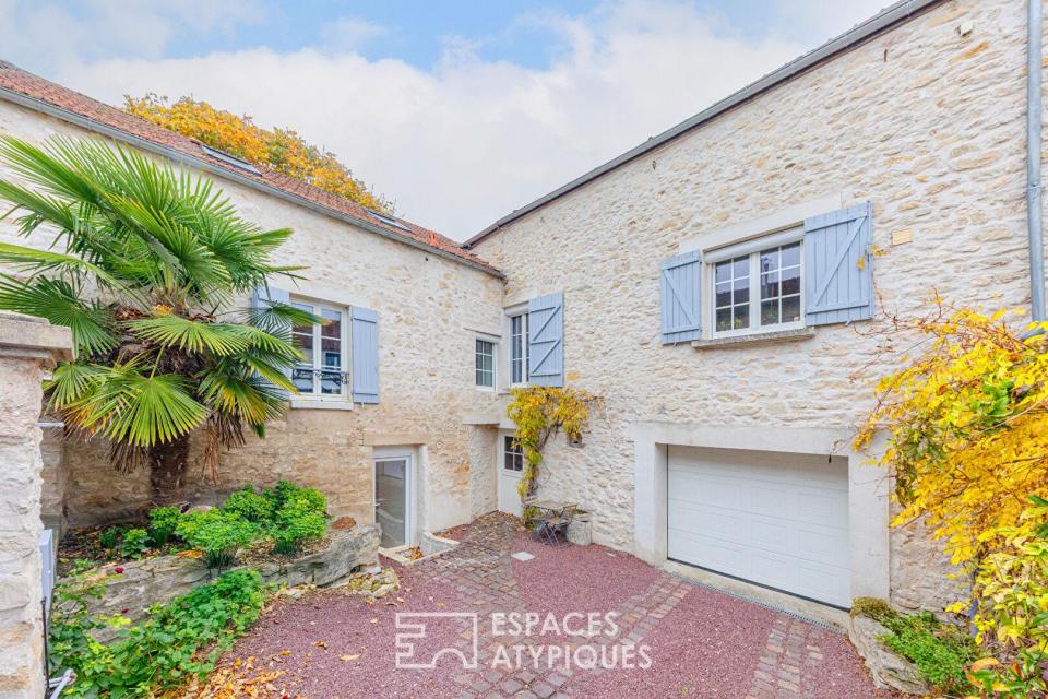 Maison de village de caractère et son studio indépendant au coeur de Bouafle