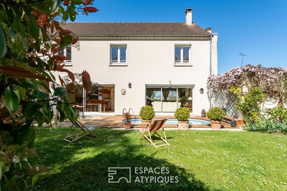 Maison familiale 5ch, jardin et piscine proche forêt