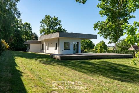 Maison contemporaine de plain-pied au coeur de la nature