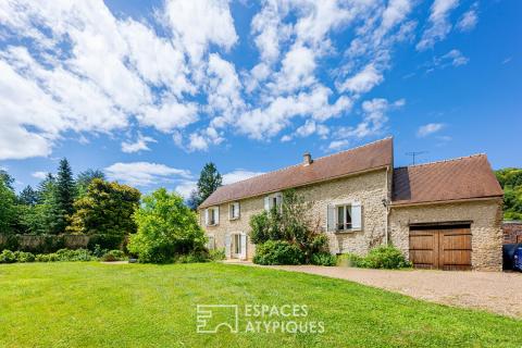 Maison de famille en pierre dans un cadre bucolique