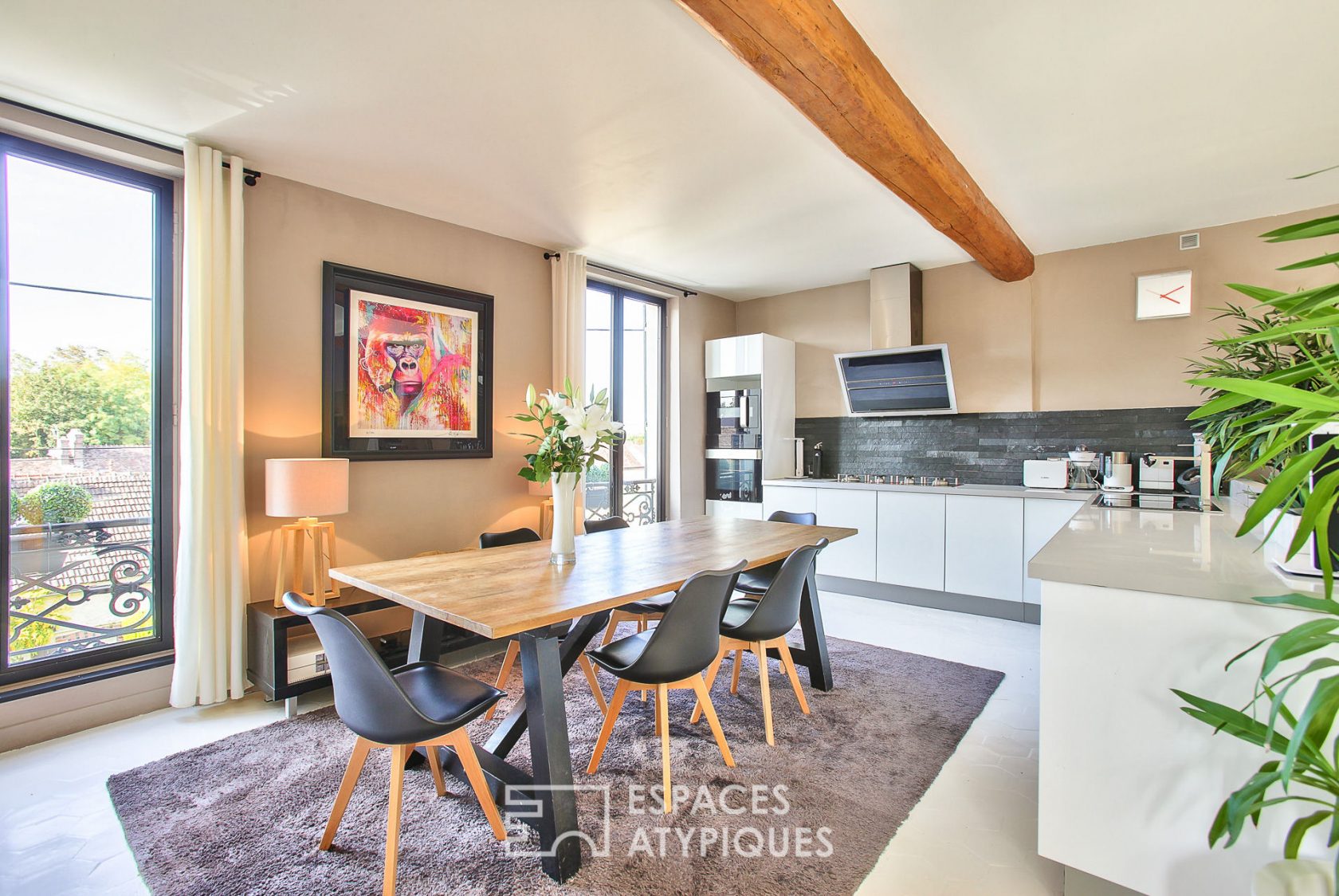 Duplex en dernier étage avec jardin
