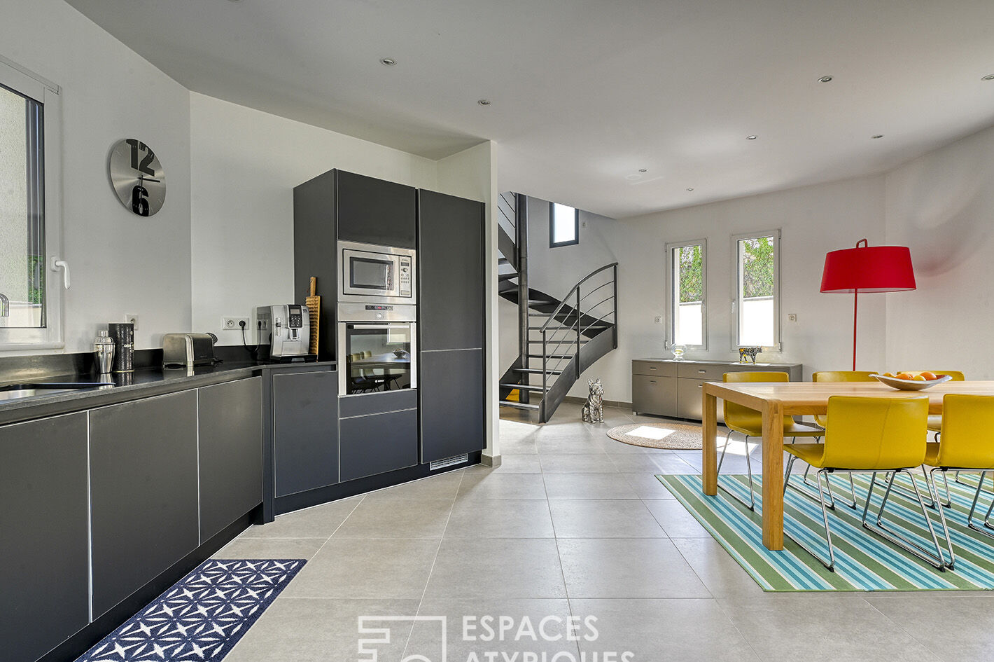 Architect-designed house with garden in a charming village.
