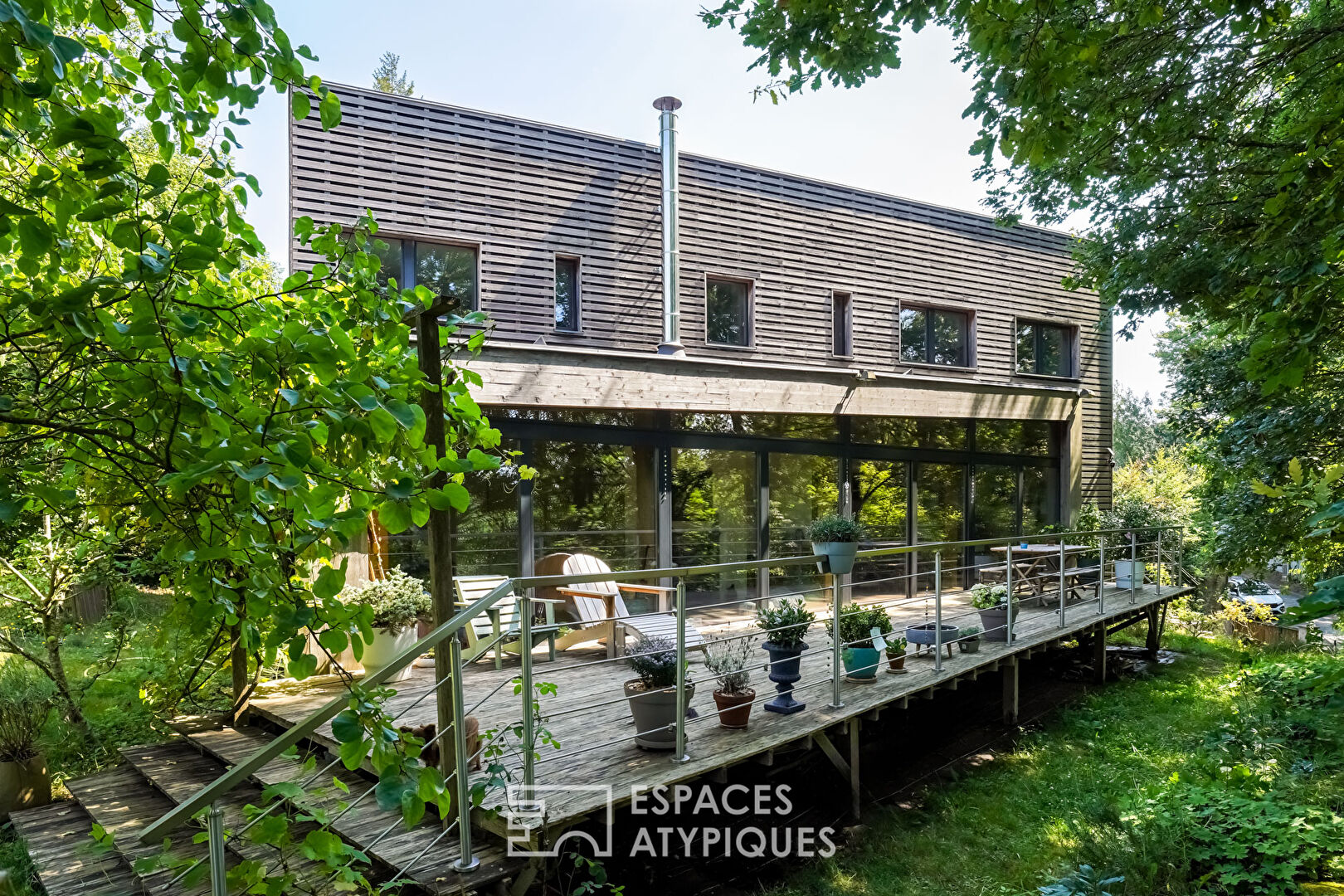 “Passive” A-rated architect-designed house, nestled in its wooded garden