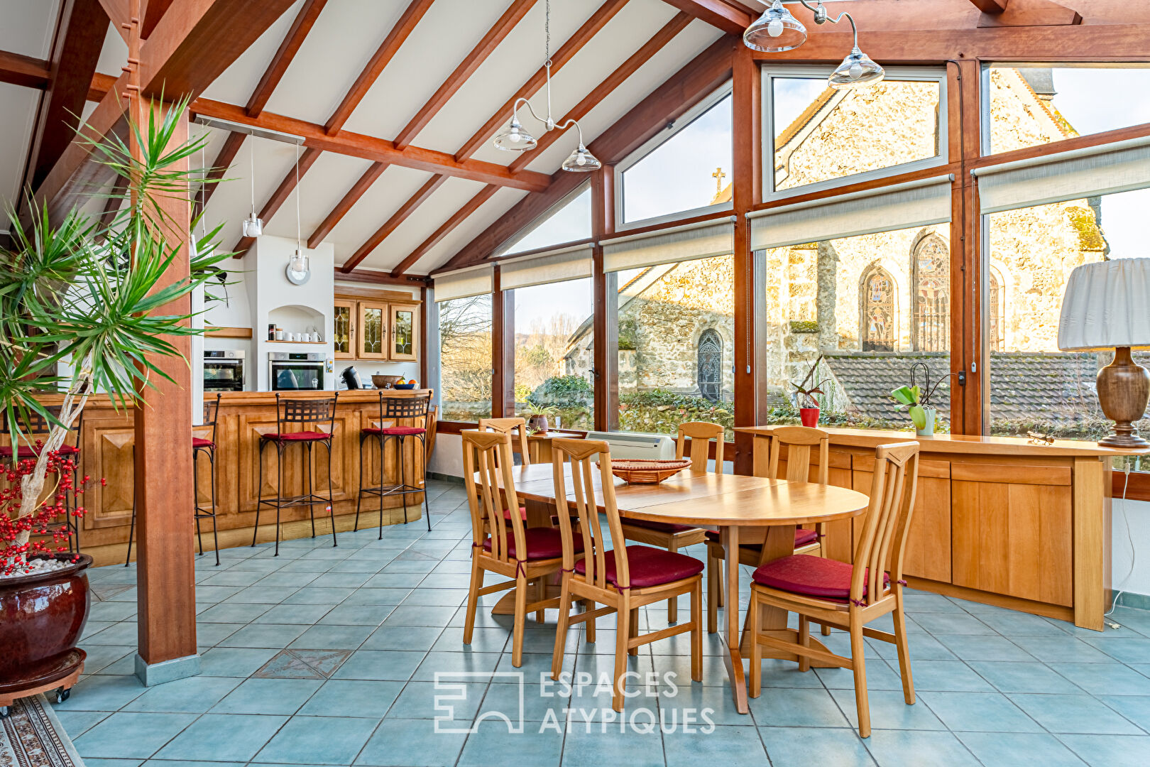 Character house with breathtaking view of the church