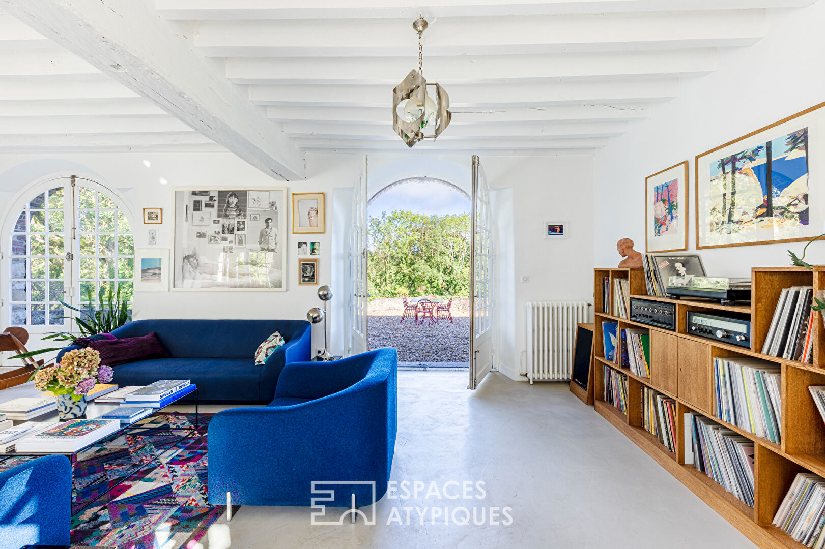 Estate in the Vexin with renovated stone farmhouse and outbuildings